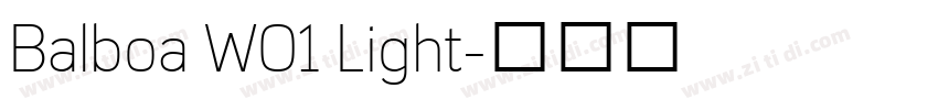 Balboa W01 Light字体转换